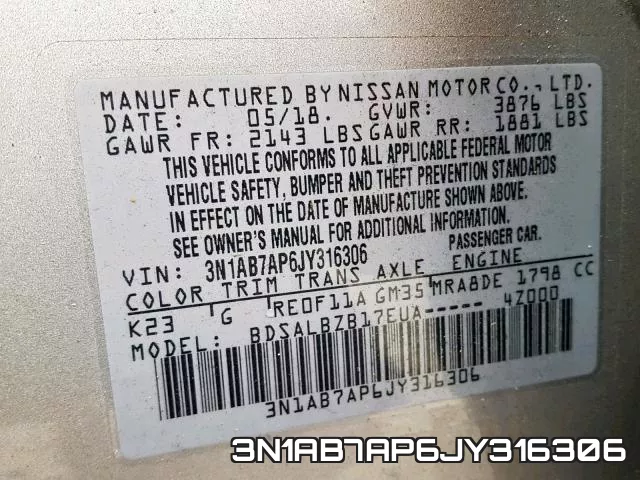 3N1AB7AP6JY316306 фото 2