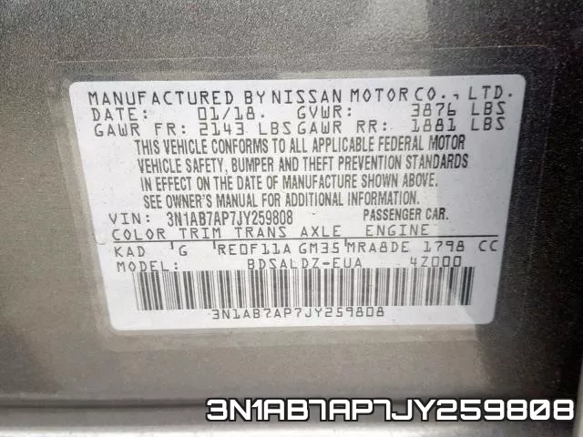 3N1AB7AP7JY259808 фото 2