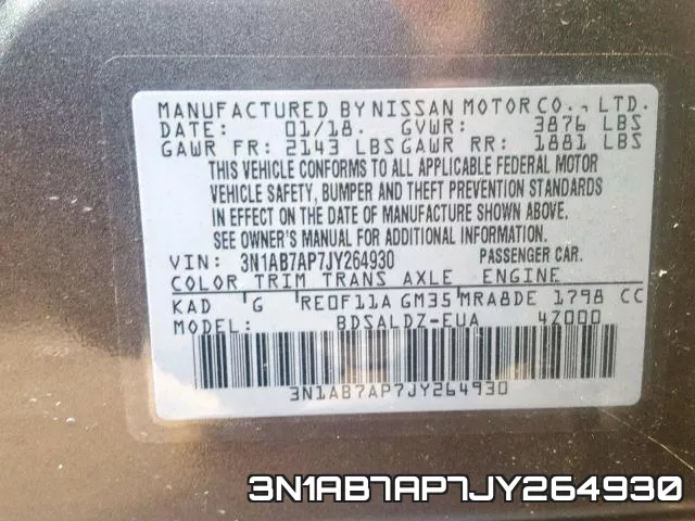 3N1AB7AP7JY264930 фото 2