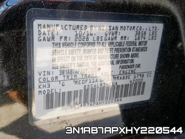 3N1AB7APXHY220544 фото 2