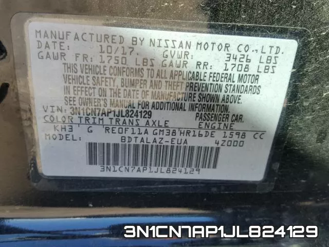 3N1CN7AP1JL824129 фото 2
