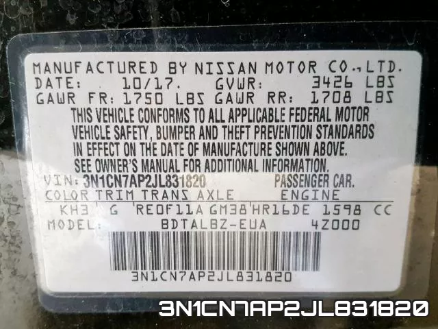 3N1CN7AP2JL831820 фото 2