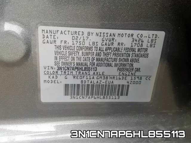 3N1CN7AP6HL855113 фото 2
