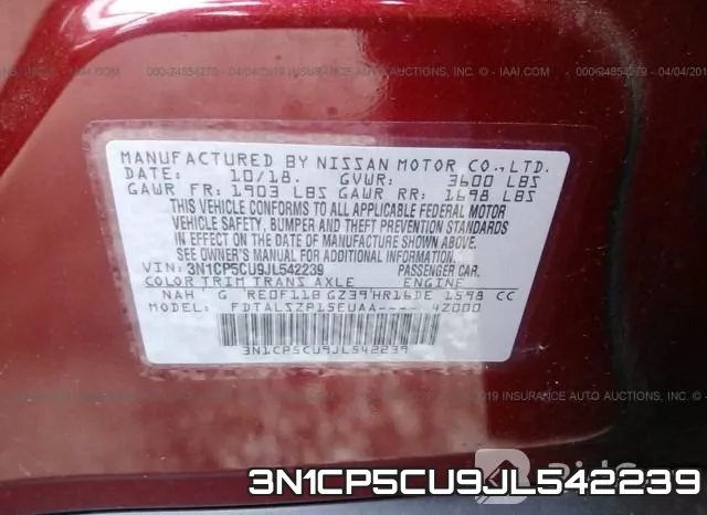 3N1CP5CU9JL542239 фото 10