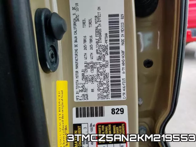 3TMCZ5AN2KM219553 фото 2