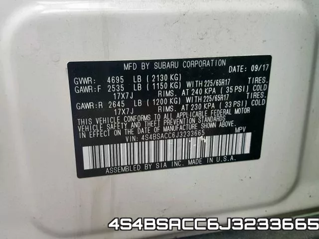 4S4BSACC6J3233665 фото 2