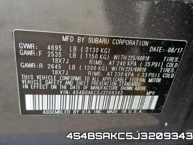 4S4BSAKC5J3209343 фото 2