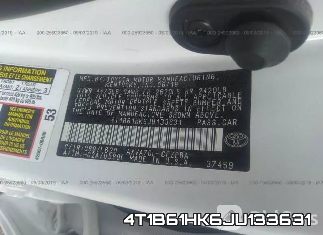 4T1B61HK6JU133631 фото 10