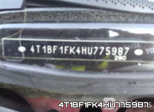 4T1BF1FK4HU775987 фото 10