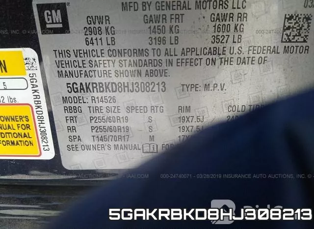 5GAKRBKD8HJ308213 фото 10