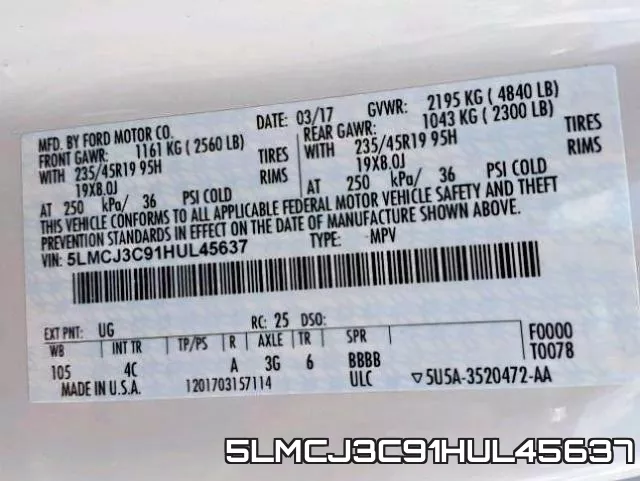 5LMCJ3C91HUL45637 фото 2