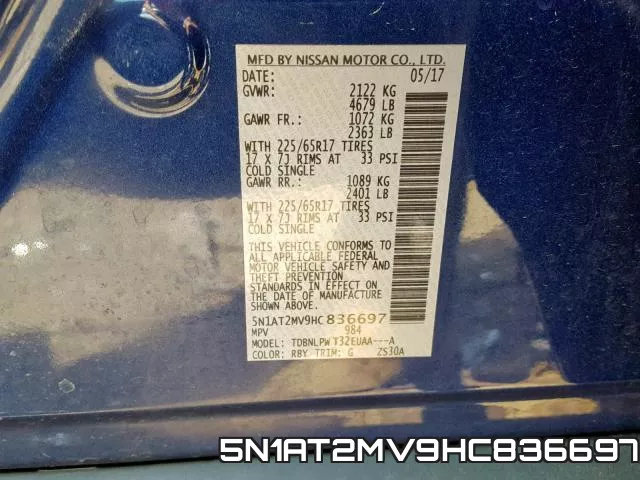 5N1AT2MV9HC836697 фото 2