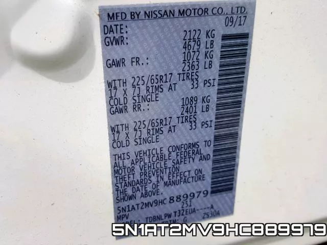 5N1AT2MV9HC889979 фото 2
