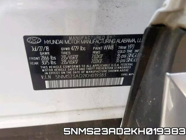 5NMS23AD2KH019383 фото 2