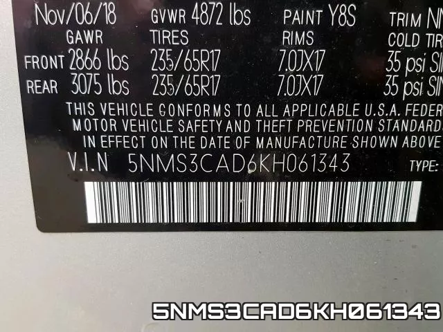 5NMS3CAD6KH061343 фото 2