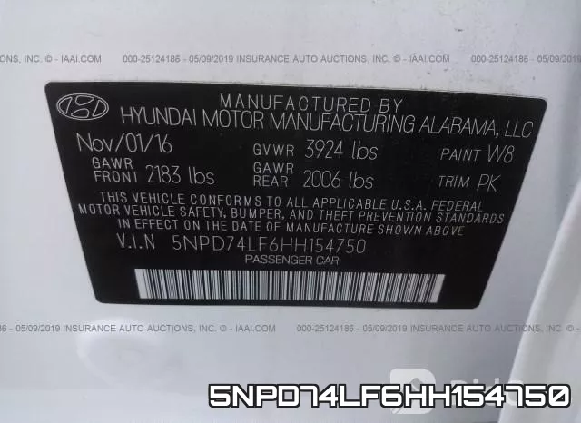 5NPD74LF6HH154750 фото 9