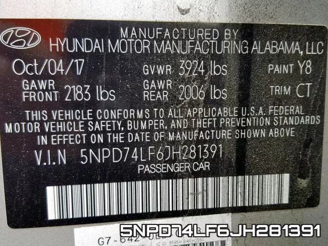 5NPD74LF6JH281391 фото 2