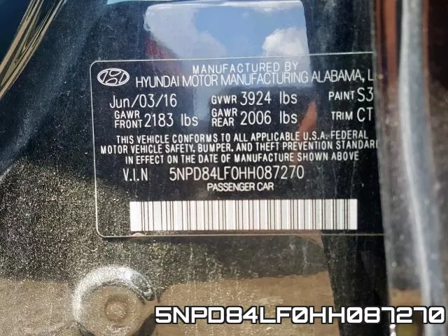 5NPD84LF0HH087270 фото 2