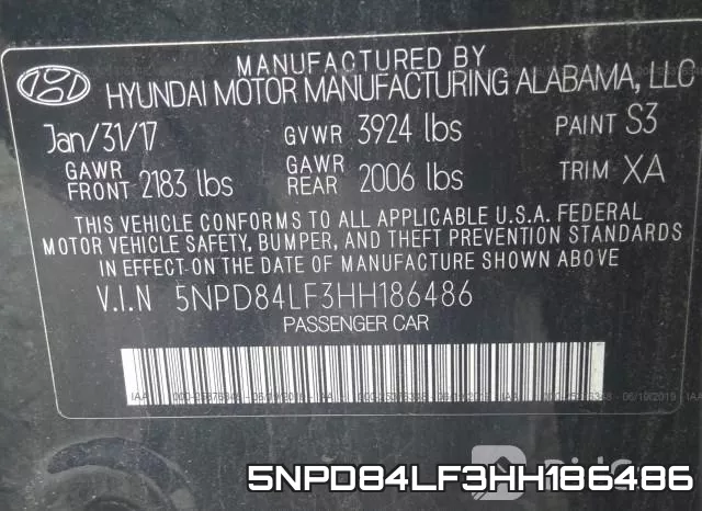 5NPD84LF3HH186486 фото 10