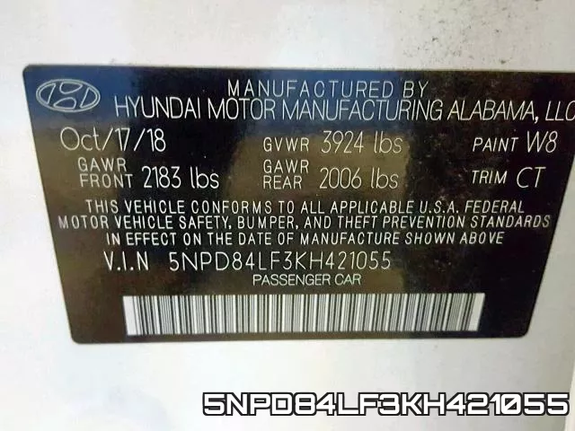 5NPD84LF3KH421055 фото 2