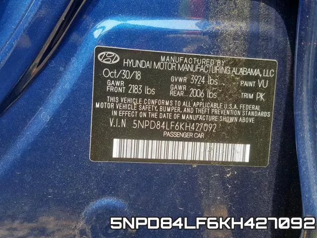 5NPD84LF6KH427092 фото 2