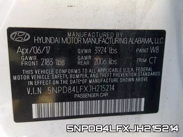 5NPD84LFXJH215214 фото 2