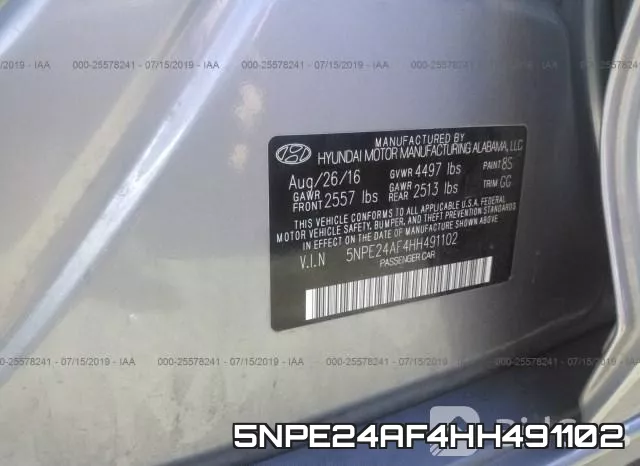 5NPE24AF4HH491102 фото 10