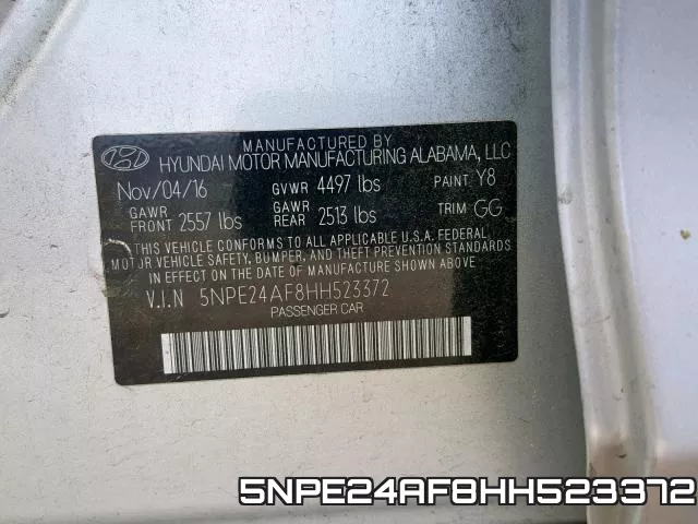 5NPE24AF8HH523372 фото 2