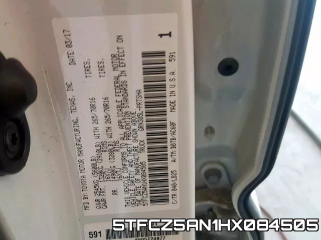 5TFCZ5AN1HX084505 фото 2
