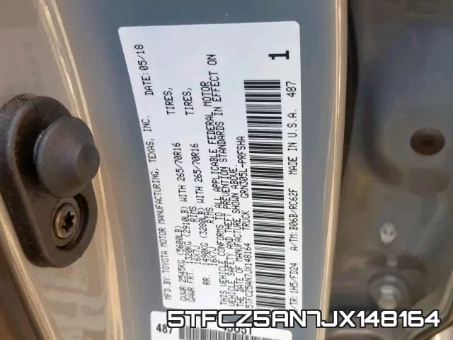 5TFCZ5AN7JX148164 фото 2