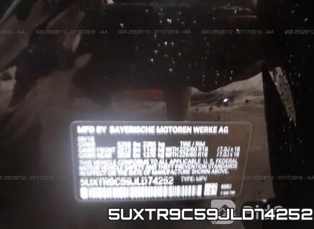 5UXTR9C59JLD74252 фото 10