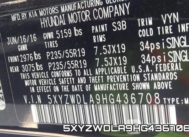 5XYZWDLA9HG436708 фото 10