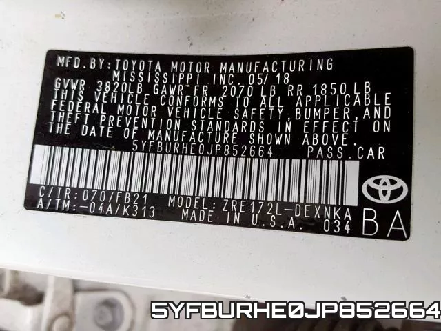 5YFBURHE0JP852664 фото 2