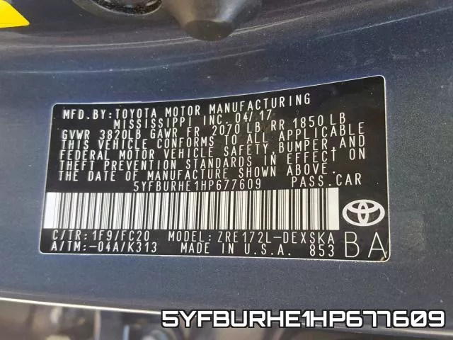 5YFBURHE1HP677609 фото 2