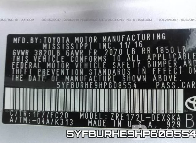 5YFBURHE9HP608554 фото 10