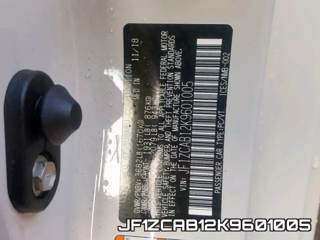 JF1ZCAB12K9601005 фото 2