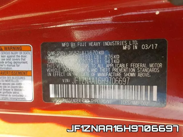 JF1ZNAA16H9706697 фото 2