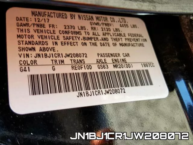 JN1BJ1CR1JW208072 фото 2