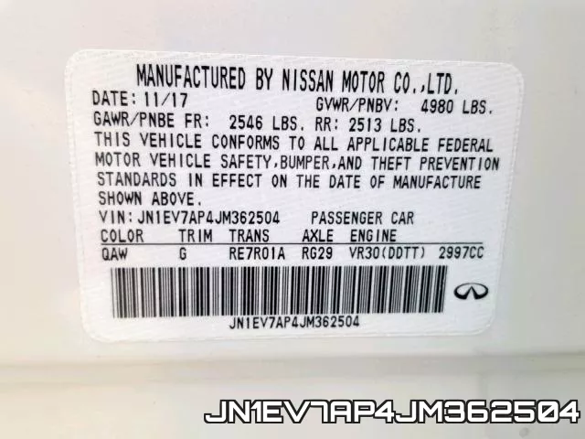 JN1EV7AP4JM362504 фото 2