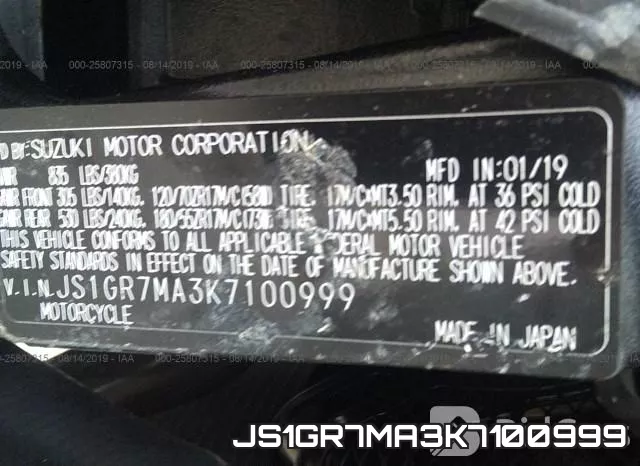 JS1GR7MA3K7100999 фото 2