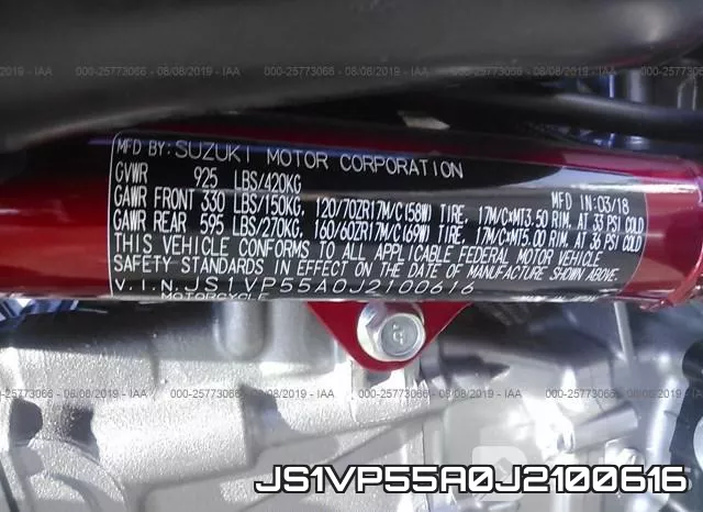 JS1VP55A0J2100616 фото 2