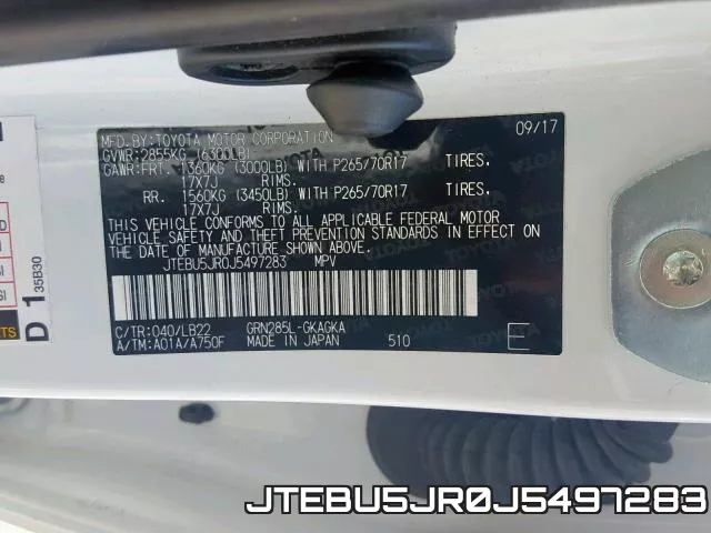 JTEBU5JR0J5497283 фото 2