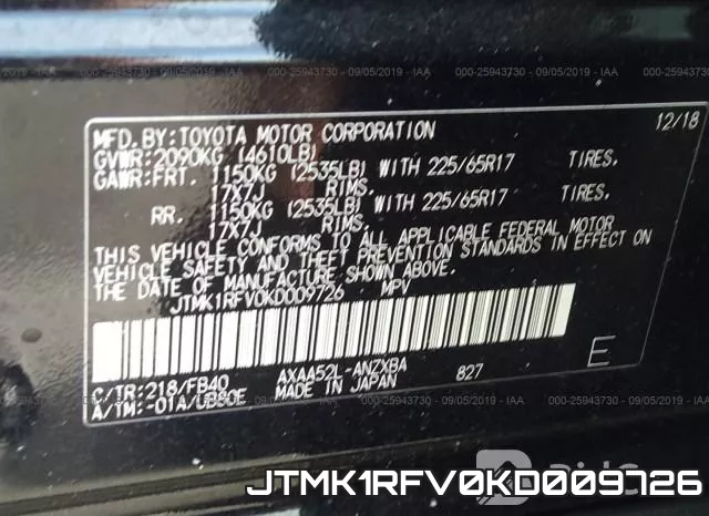 JTMK1RFV0KD009726 фото 10
