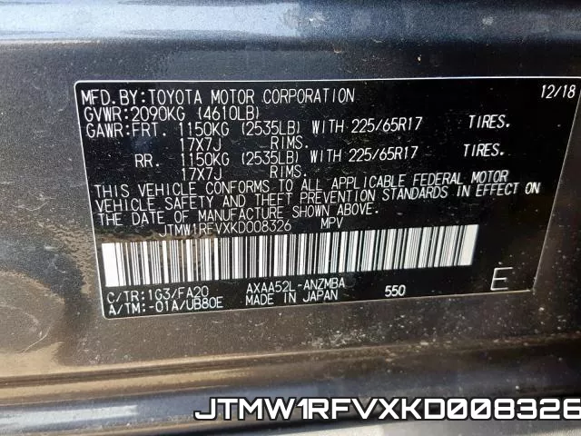 JTMW1RFVXKD008326 фото 2