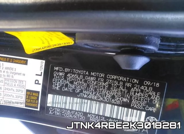 JTNK4RBE2K3018281 фото 10