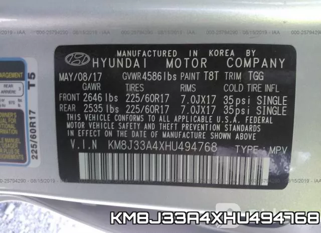 KM8J33A4XHU494768 фото 10