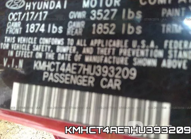 KMHCT4AE7HU393209 фото 10