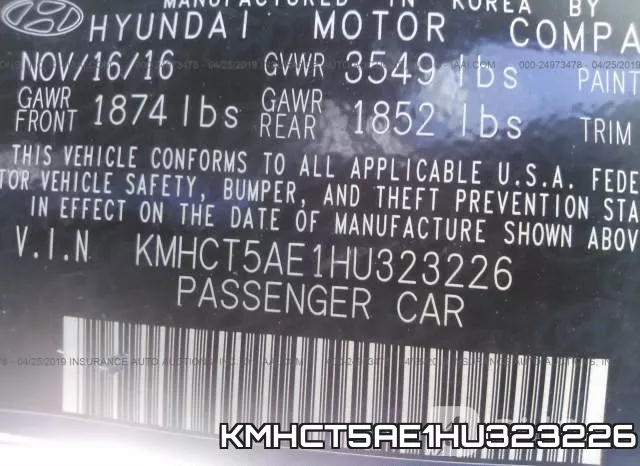 KMHCT5AE1HU323226 фото 10