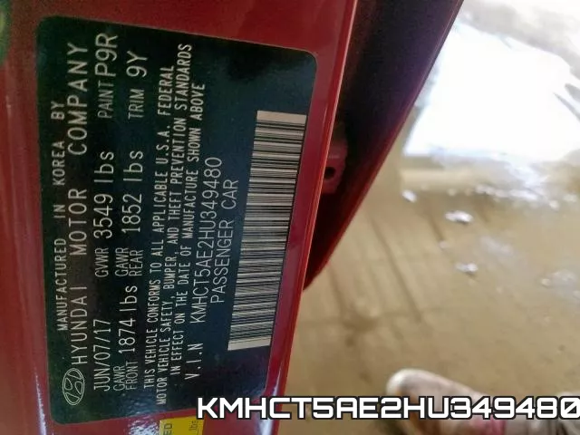KMHCT5AE2HU349480 фото 2
