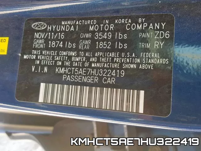KMHCT5AE7HU322419 фото 2